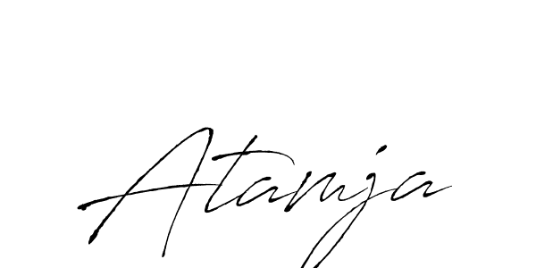 Atamja stylish signature style. Best Handwritten Sign (Antro_Vectra) for my name. Handwritten Signature Collection Ideas for my name Atamja. Atamja signature style 6 images and pictures png