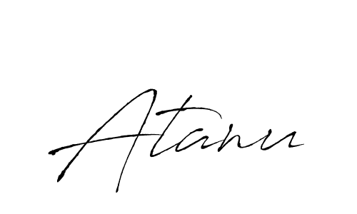 Design your own signature with our free online signature maker. With this signature software, you can create a handwritten (Antro_Vectra) signature for name Atanu. Atanu signature style 6 images and pictures png