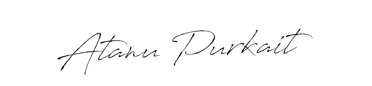 Atanu Purkait stylish signature style. Best Handwritten Sign (Antro_Vectra) for my name. Handwritten Signature Collection Ideas for my name Atanu Purkait. Atanu Purkait signature style 6 images and pictures png