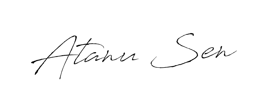 if you are searching for the best signature style for your name Atanu Sen. so please give up your signature search. here we have designed multiple signature styles  using Antro_Vectra. Atanu Sen signature style 6 images and pictures png