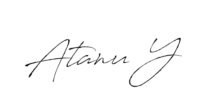 Use a signature maker to create a handwritten signature online. With this signature software, you can design (Antro_Vectra) your own signature for name Atanu Y. Atanu Y signature style 6 images and pictures png