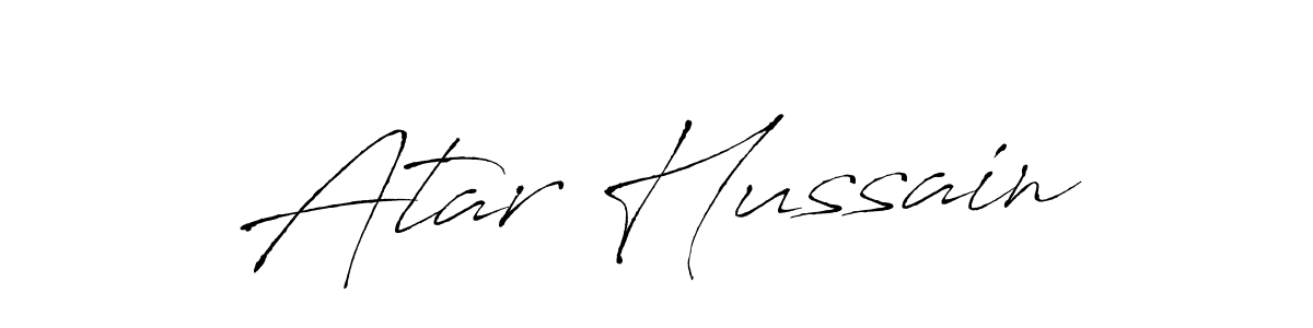 Create a beautiful signature design for name Atar Hussain. With this signature (Antro_Vectra) fonts, you can make a handwritten signature for free. Atar Hussain signature style 6 images and pictures png