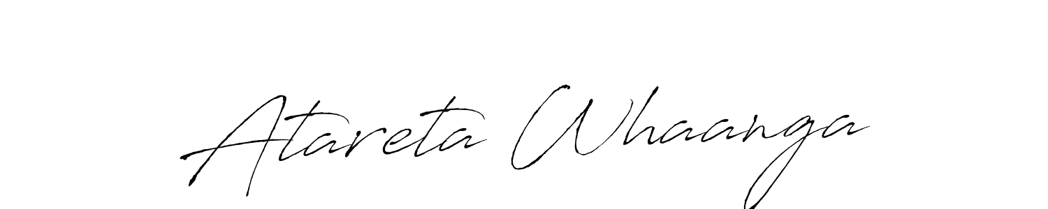Atareta Whaanga stylish signature style. Best Handwritten Sign (Antro_Vectra) for my name. Handwritten Signature Collection Ideas for my name Atareta Whaanga. Atareta Whaanga signature style 6 images and pictures png