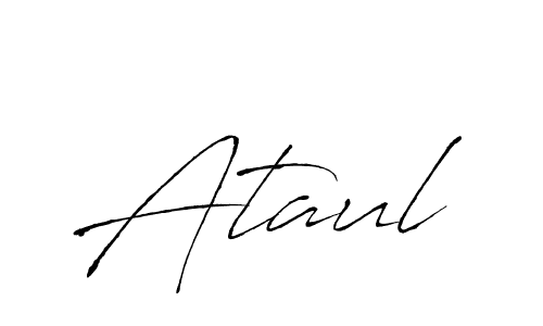 Antro_Vectra is a professional signature style that is perfect for those who want to add a touch of class to their signature. It is also a great choice for those who want to make their signature more unique. Get Ataul name to fancy signature for free. Ataul signature style 6 images and pictures png