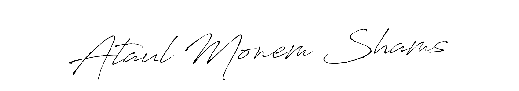 You should practise on your own different ways (Antro_Vectra) to write your name (Ataul Monem Shams) in signature. don't let someone else do it for you. Ataul Monem Shams signature style 6 images and pictures png