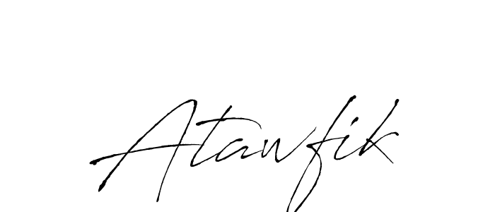 Make a beautiful signature design for name Atawfik. With this signature (Antro_Vectra) style, you can create a handwritten signature for free. Atawfik signature style 6 images and pictures png
