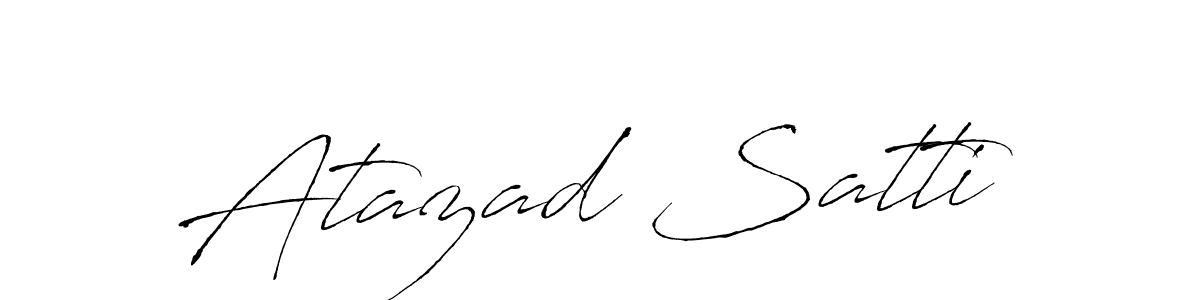 You should practise on your own different ways (Antro_Vectra) to write your name (Atazad Satti) in signature. don't let someone else do it for you. Atazad Satti signature style 6 images and pictures png