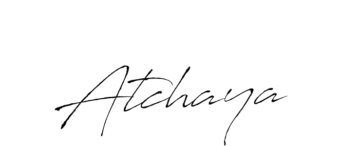 Design your own signature with our free online signature maker. With this signature software, you can create a handwritten (Antro_Vectra) signature for name Atchaya. Atchaya signature style 6 images and pictures png