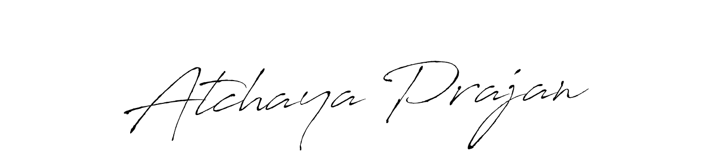 Also we have Atchaya Prajan name is the best signature style. Create professional handwritten signature collection using Antro_Vectra autograph style. Atchaya Prajan signature style 6 images and pictures png