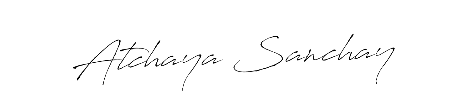 Atchaya Sanchay stylish signature style. Best Handwritten Sign (Antro_Vectra) for my name. Handwritten Signature Collection Ideas for my name Atchaya Sanchay. Atchaya Sanchay signature style 6 images and pictures png