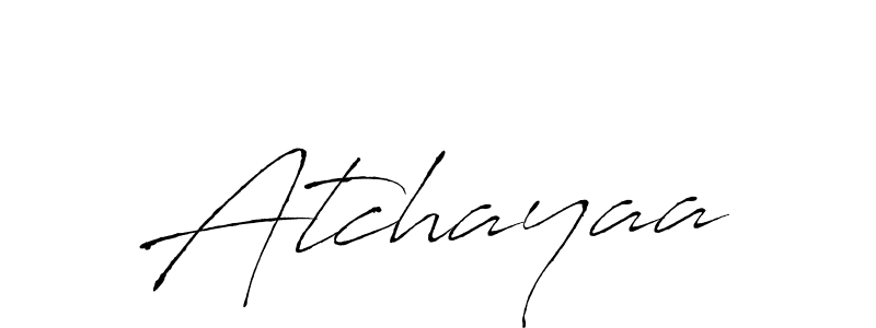 How to make Atchayaa signature? Antro_Vectra is a professional autograph style. Create handwritten signature for Atchayaa name. Atchayaa signature style 6 images and pictures png