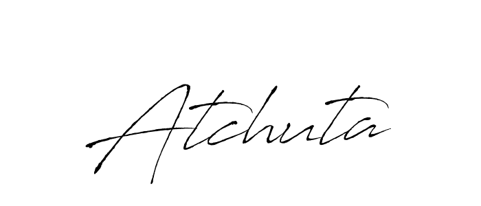 Design your own signature with our free online signature maker. With this signature software, you can create a handwritten (Antro_Vectra) signature for name Atchuta. Atchuta signature style 6 images and pictures png