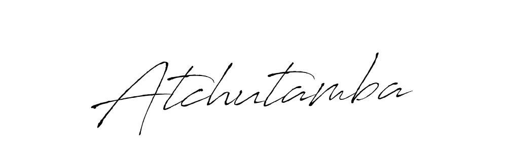 How to make Atchutamba signature? Antro_Vectra is a professional autograph style. Create handwritten signature for Atchutamba name. Atchutamba signature style 6 images and pictures png