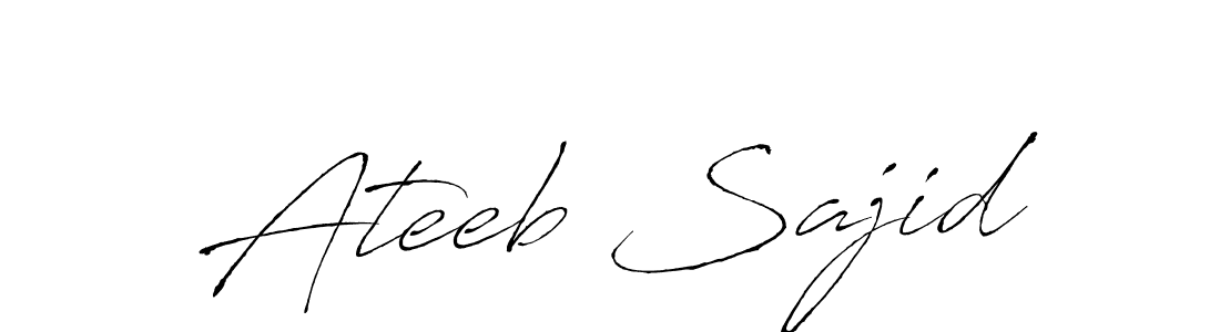 Ateeb Sajid stylish signature style. Best Handwritten Sign (Antro_Vectra) for my name. Handwritten Signature Collection Ideas for my name Ateeb Sajid. Ateeb Sajid signature style 6 images and pictures png