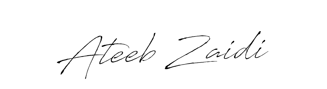 Make a beautiful signature design for name Ateeb Zaidi. With this signature (Antro_Vectra) style, you can create a handwritten signature for free. Ateeb Zaidi signature style 6 images and pictures png