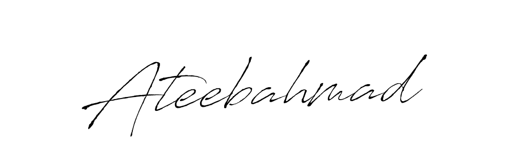 Also we have Ateebahmad name is the best signature style. Create professional handwritten signature collection using Antro_Vectra autograph style. Ateebahmad signature style 6 images and pictures png