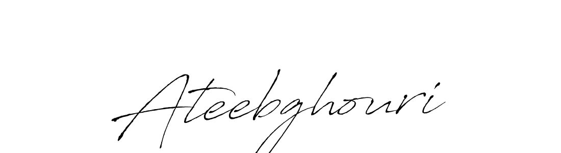 Make a beautiful signature design for name Ateebghouri. With this signature (Antro_Vectra) style, you can create a handwritten signature for free. Ateebghouri signature style 6 images and pictures png
