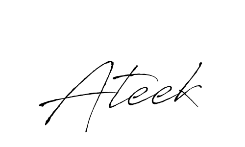 How to make Ateek signature? Antro_Vectra is a professional autograph style. Create handwritten signature for Ateek name. Ateek signature style 6 images and pictures png