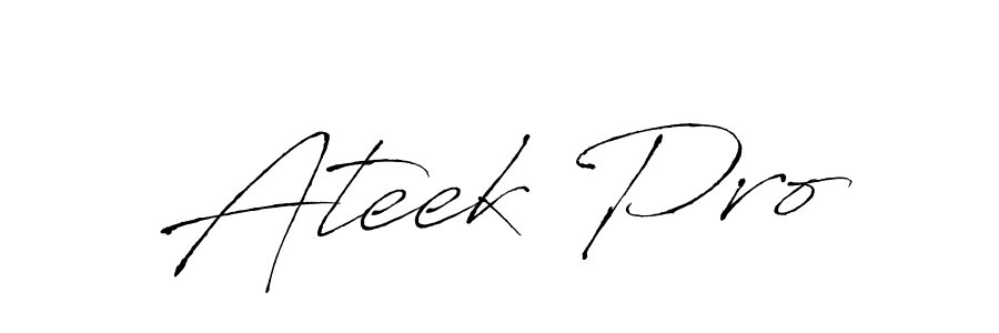 You should practise on your own different ways (Antro_Vectra) to write your name (Ateek Pro) in signature. don't let someone else do it for you. Ateek Pro signature style 6 images and pictures png
