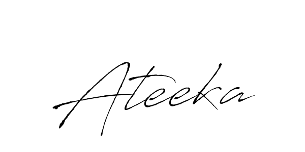 Design your own signature with our free online signature maker. With this signature software, you can create a handwritten (Antro_Vectra) signature for name Ateeka. Ateeka signature style 6 images and pictures png
