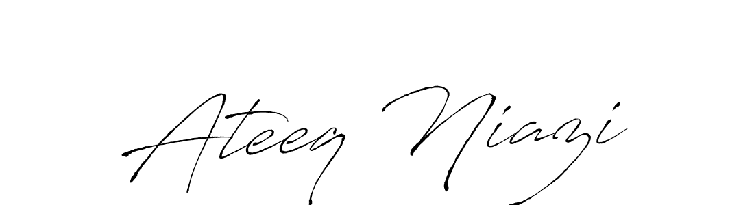 Create a beautiful signature design for name Ateeq Niazi. With this signature (Antro_Vectra) fonts, you can make a handwritten signature for free. Ateeq Niazi signature style 6 images and pictures png