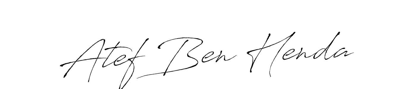 Make a beautiful signature design for name Atef Ben Henda. With this signature (Antro_Vectra) style, you can create a handwritten signature for free. Atef Ben Henda signature style 6 images and pictures png