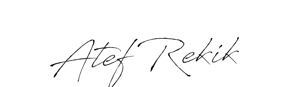 This is the best signature style for the Atef Rekik name. Also you like these signature font (Antro_Vectra). Mix name signature. Atef Rekik signature style 6 images and pictures png