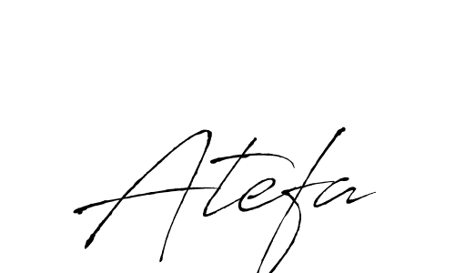 Use a signature maker to create a handwritten signature online. With this signature software, you can design (Antro_Vectra) your own signature for name Atefa. Atefa signature style 6 images and pictures png