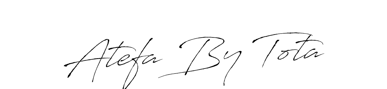 The best way (Antro_Vectra) to make a short signature is to pick only two or three words in your name. The name Atefa By Tota include a total of six letters. For converting this name. Atefa By Tota signature style 6 images and pictures png