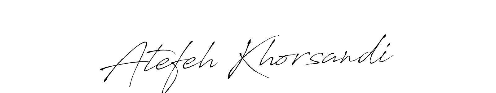 How to make Atefeh Khorsandi signature? Antro_Vectra is a professional autograph style. Create handwritten signature for Atefeh Khorsandi name. Atefeh Khorsandi signature style 6 images and pictures png