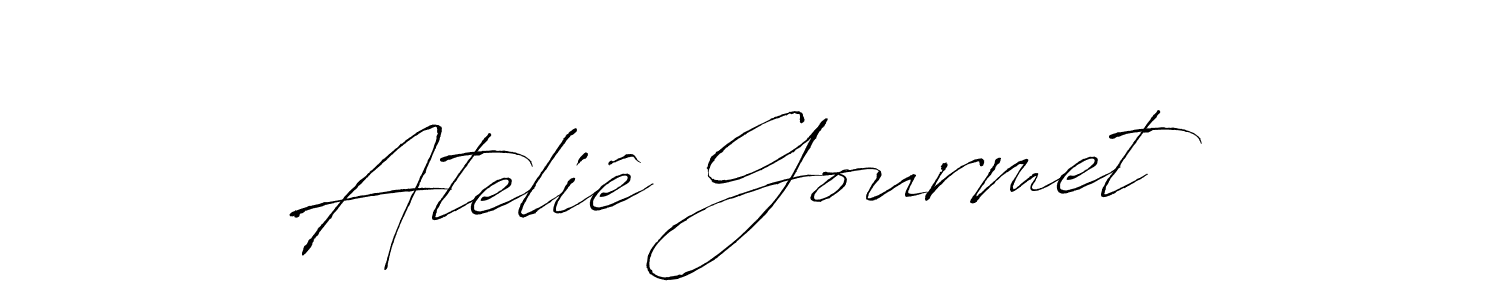 How to make Ateliê Gourmet signature? Antro_Vectra is a professional autograph style. Create handwritten signature for Ateliê Gourmet name. Ateliê Gourmet signature style 6 images and pictures png