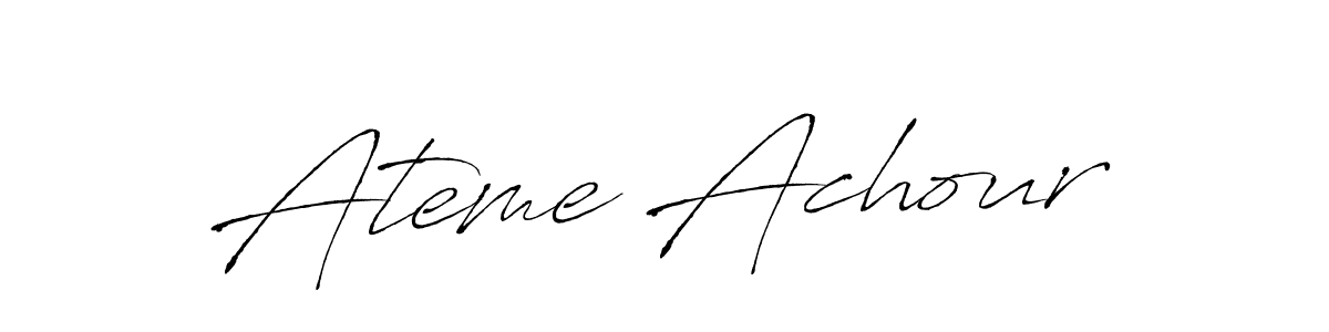 Design your own signature with our free online signature maker. With this signature software, you can create a handwritten (Antro_Vectra) signature for name Ateme Achour. Ateme Achour signature style 6 images and pictures png