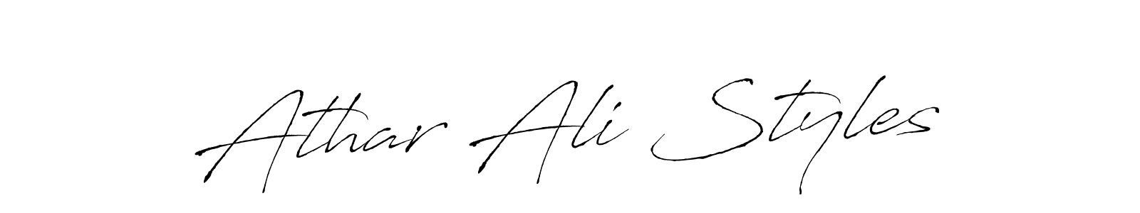 Create a beautiful signature design for name Athar Ali Styles. With this signature (Antro_Vectra) fonts, you can make a handwritten signature for free. Athar Ali Styles signature style 6 images and pictures png