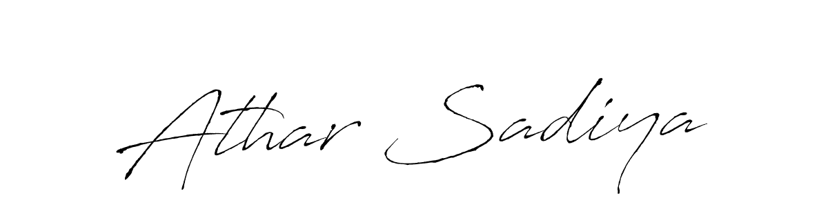 if you are searching for the best signature style for your name Athar Sadiya. so please give up your signature search. here we have designed multiple signature styles  using Antro_Vectra. Athar Sadiya signature style 6 images and pictures png