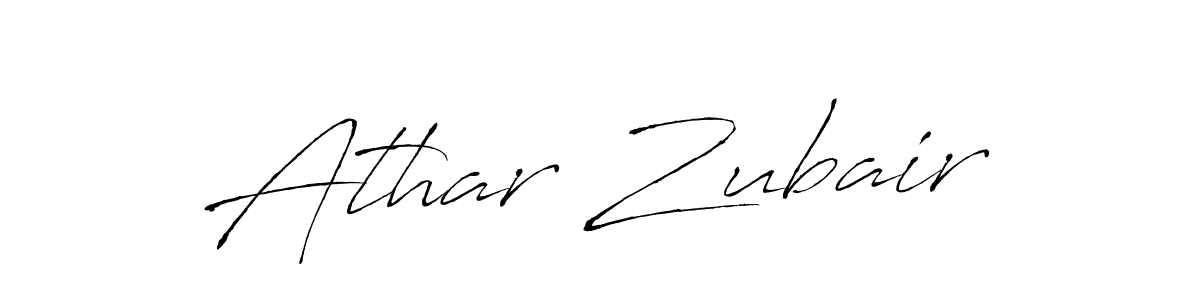 Create a beautiful signature design for name Athar Zubair. With this signature (Antro_Vectra) fonts, you can make a handwritten signature for free. Athar Zubair signature style 6 images and pictures png