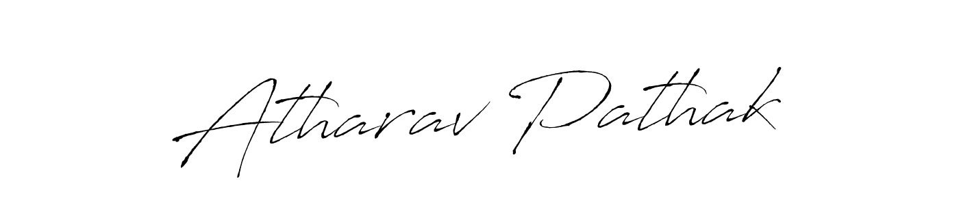 Make a beautiful signature design for name Atharav Pathak. With this signature (Antro_Vectra) style, you can create a handwritten signature for free. Atharav Pathak signature style 6 images and pictures png