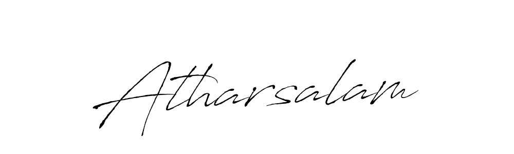 Make a beautiful signature design for name Atharsalam. With this signature (Antro_Vectra) style, you can create a handwritten signature for free. Atharsalam signature style 6 images and pictures png