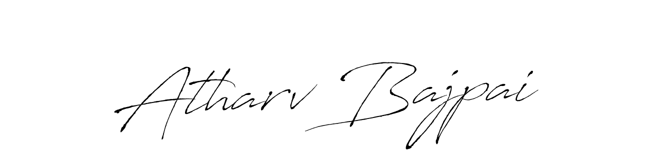 How to make Atharv Bajpai name signature. Use Antro_Vectra style for creating short signs online. This is the latest handwritten sign. Atharv Bajpai signature style 6 images and pictures png