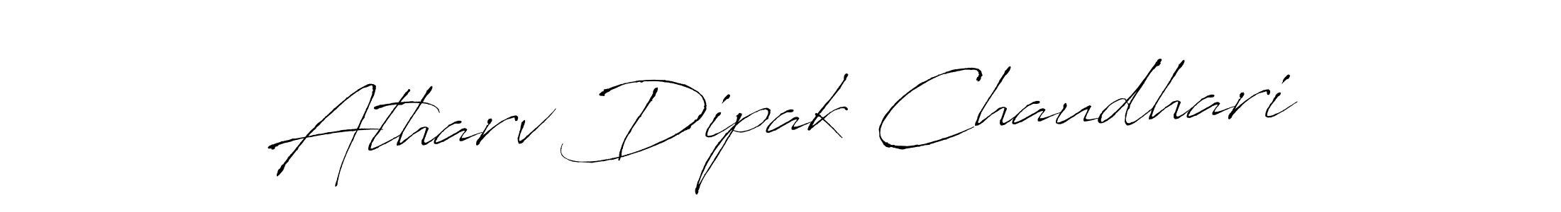 How to make Atharv Dipak Chaudhari name signature. Use Antro_Vectra style for creating short signs online. This is the latest handwritten sign. Atharv Dipak Chaudhari signature style 6 images and pictures png