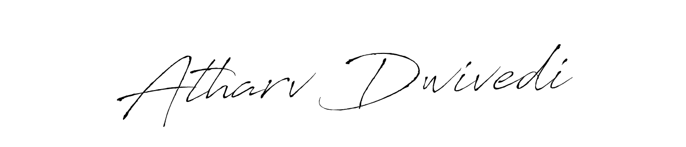 How to make Atharv Dwivedi name signature. Use Antro_Vectra style for creating short signs online. This is the latest handwritten sign. Atharv Dwivedi signature style 6 images and pictures png