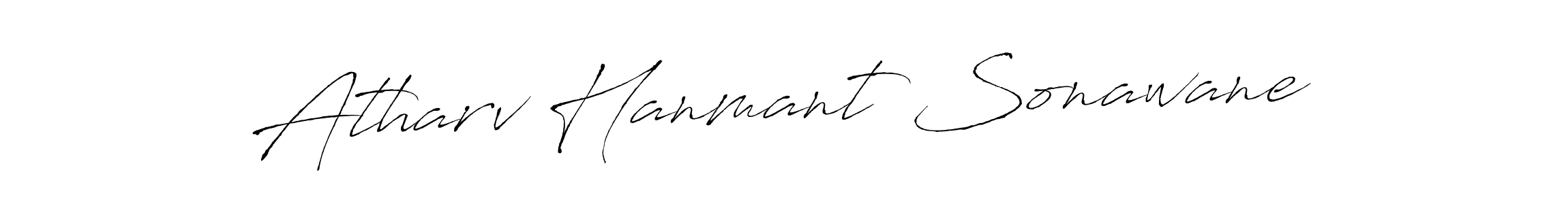 if you are searching for the best signature style for your name Atharv Hanmant Sonawane. so please give up your signature search. here we have designed multiple signature styles  using Antro_Vectra. Atharv Hanmant Sonawane signature style 6 images and pictures png