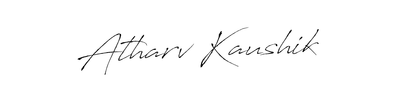 How to make Atharv Kaushik signature? Antro_Vectra is a professional autograph style. Create handwritten signature for Atharv Kaushik name. Atharv Kaushik signature style 6 images and pictures png