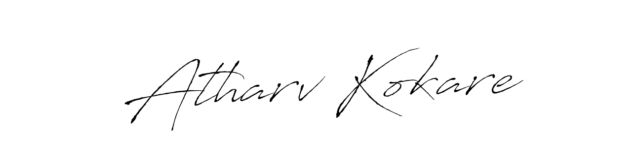 Antro_Vectra is a professional signature style that is perfect for those who want to add a touch of class to their signature. It is also a great choice for those who want to make their signature more unique. Get Atharv Kokare name to fancy signature for free. Atharv Kokare signature style 6 images and pictures png