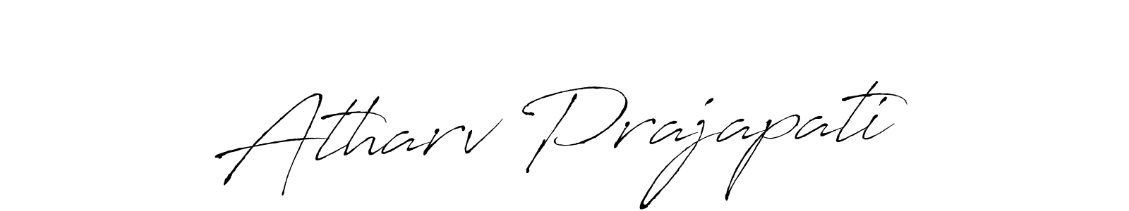 How to make Atharv Prajapati name signature. Use Antro_Vectra style for creating short signs online. This is the latest handwritten sign. Atharv Prajapati signature style 6 images and pictures png