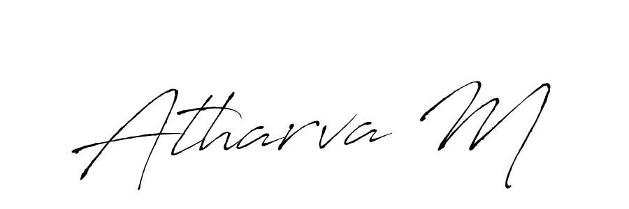 Make a beautiful signature design for name Atharva M. With this signature (Antro_Vectra) style, you can create a handwritten signature for free. Atharva M signature style 6 images and pictures png