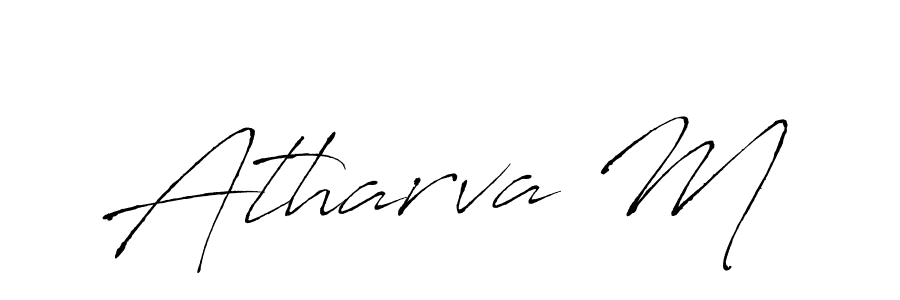 The best way (Antro_Vectra) to make a short signature is to pick only two or three words in your name. The name Atharva M include a total of six letters. For converting this name. Atharva M signature style 6 images and pictures png