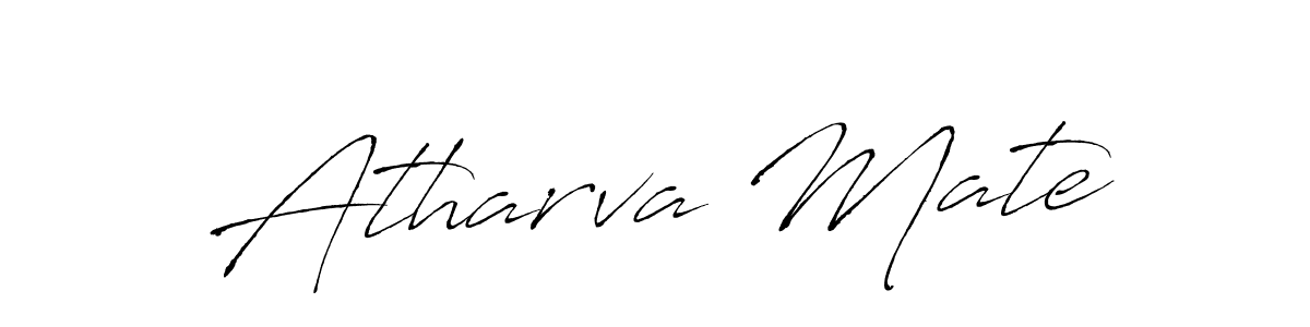 Atharva Mate stylish signature style. Best Handwritten Sign (Antro_Vectra) for my name. Handwritten Signature Collection Ideas for my name Atharva Mate. Atharva Mate signature style 6 images and pictures png