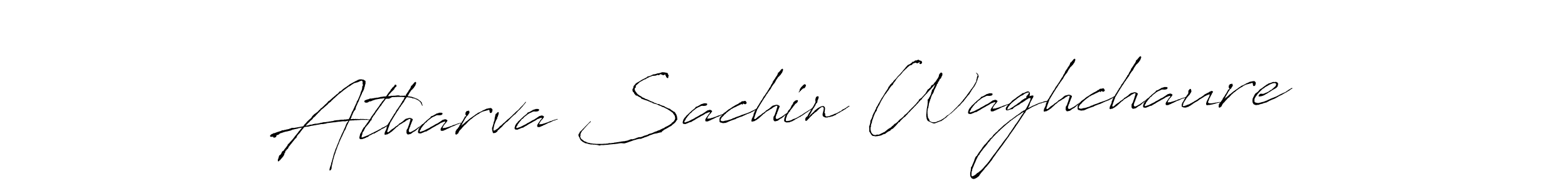 Create a beautiful signature design for name Atharva Sachin Waghchaure. With this signature (Antro_Vectra) fonts, you can make a handwritten signature for free. Atharva Sachin Waghchaure signature style 6 images and pictures png