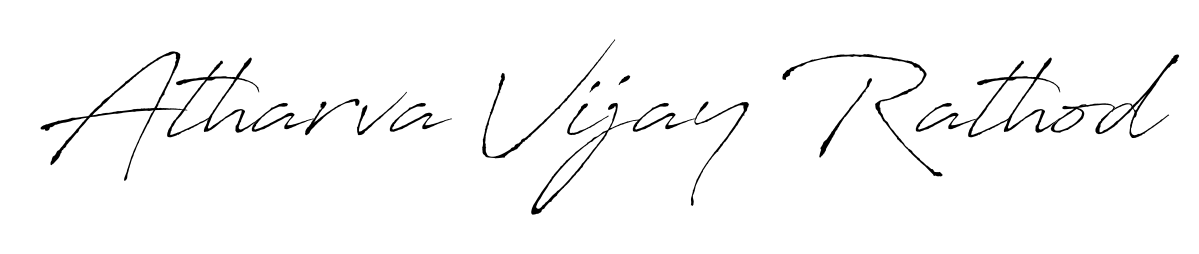 Looking for an artistic signature for Atharva Vijay Rathod? The Antro_Vectra calligraphy style gives a sophisticated flow suitable for business cards and emails. Atharva Vijay Rathod signature style 6 images and pictures png