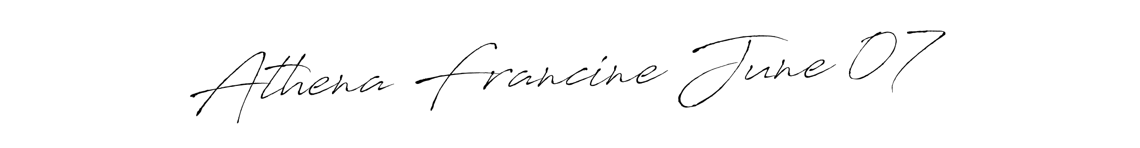 Athena Francine June 07 stylish signature style. Best Handwritten Sign (Antro_Vectra) for my name. Handwritten Signature Collection Ideas for my name Athena Francine June 07. Athena Francine June 07 signature style 6 images and pictures png